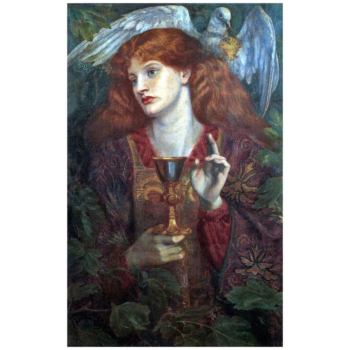 Dante Gabriel Rossetti. The Damsel of the Holy Grail. 1874. Private collection