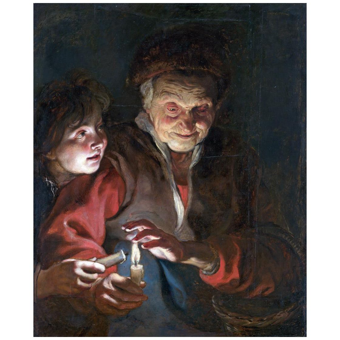 Peter Paul Rubens. Old Woman and Boy with Candles. 1617. Mauritshuis Den Haag