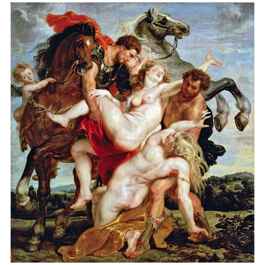 Peter Paul Rubens. The Rape of the Daughters of Leuccipus. 1618. Alte Pinakothek Munchen