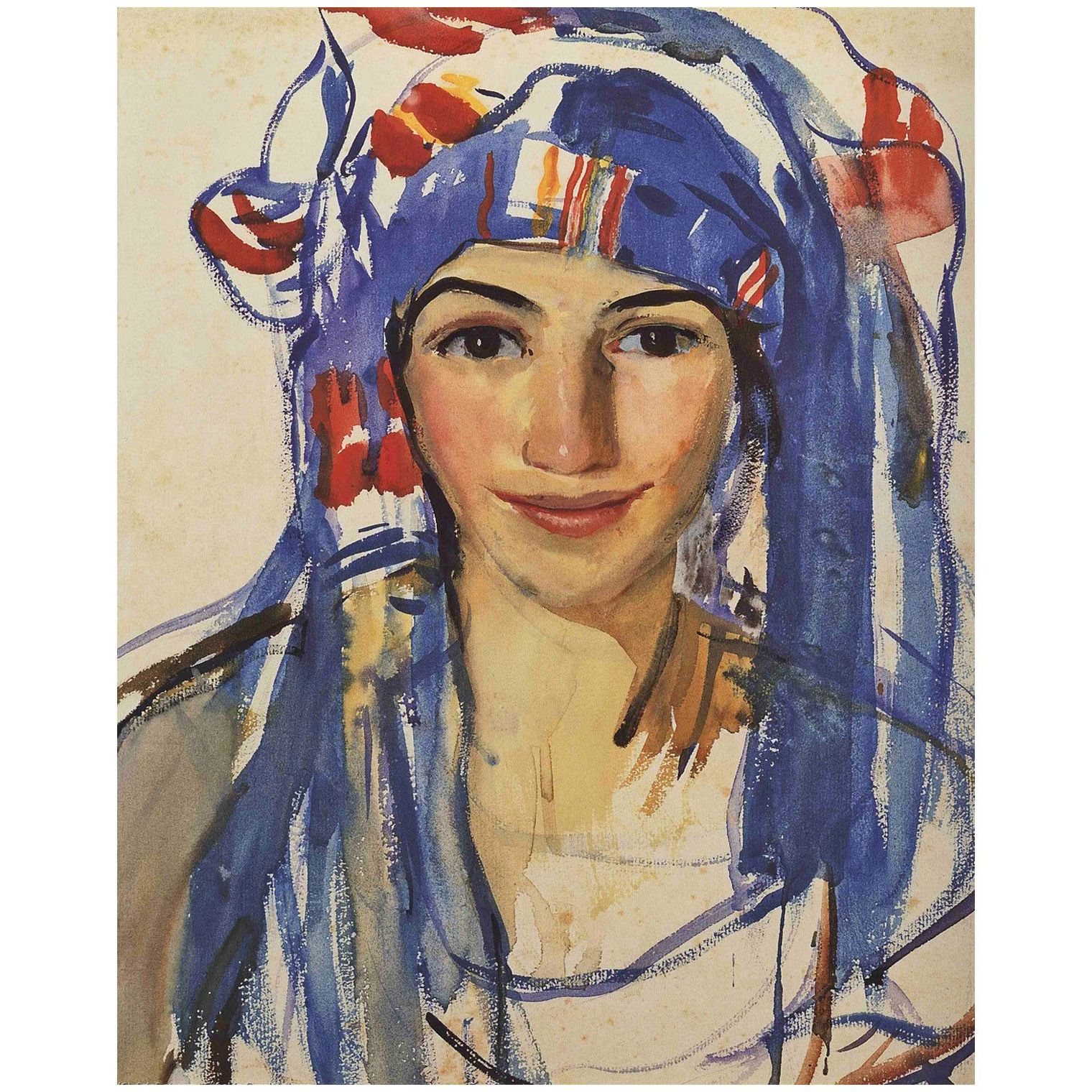 Зинаида Серебрякова. Автопортрет в шарфе. 1911. Частное собрание