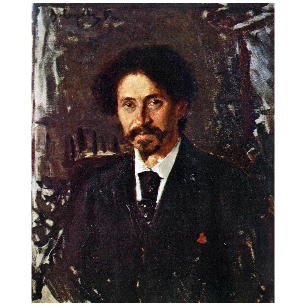 Валентин Серов. Портрет И.Е. Репина. 1892. Третьяковская галерея