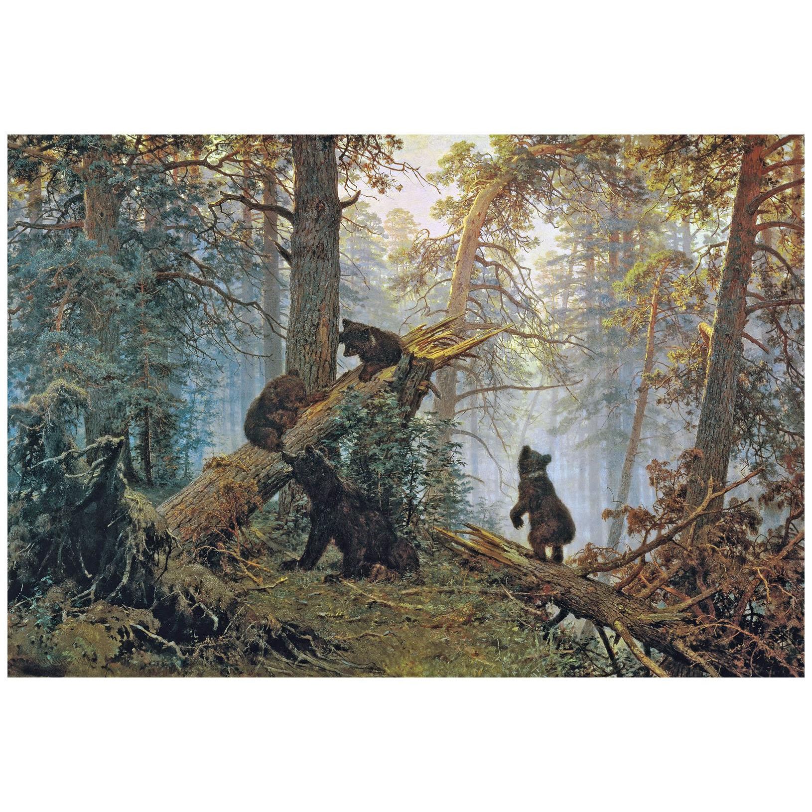 И. Шишкин, К. Савицкий. Утро в сосновом лесу. 1889. Третьяковская галерея