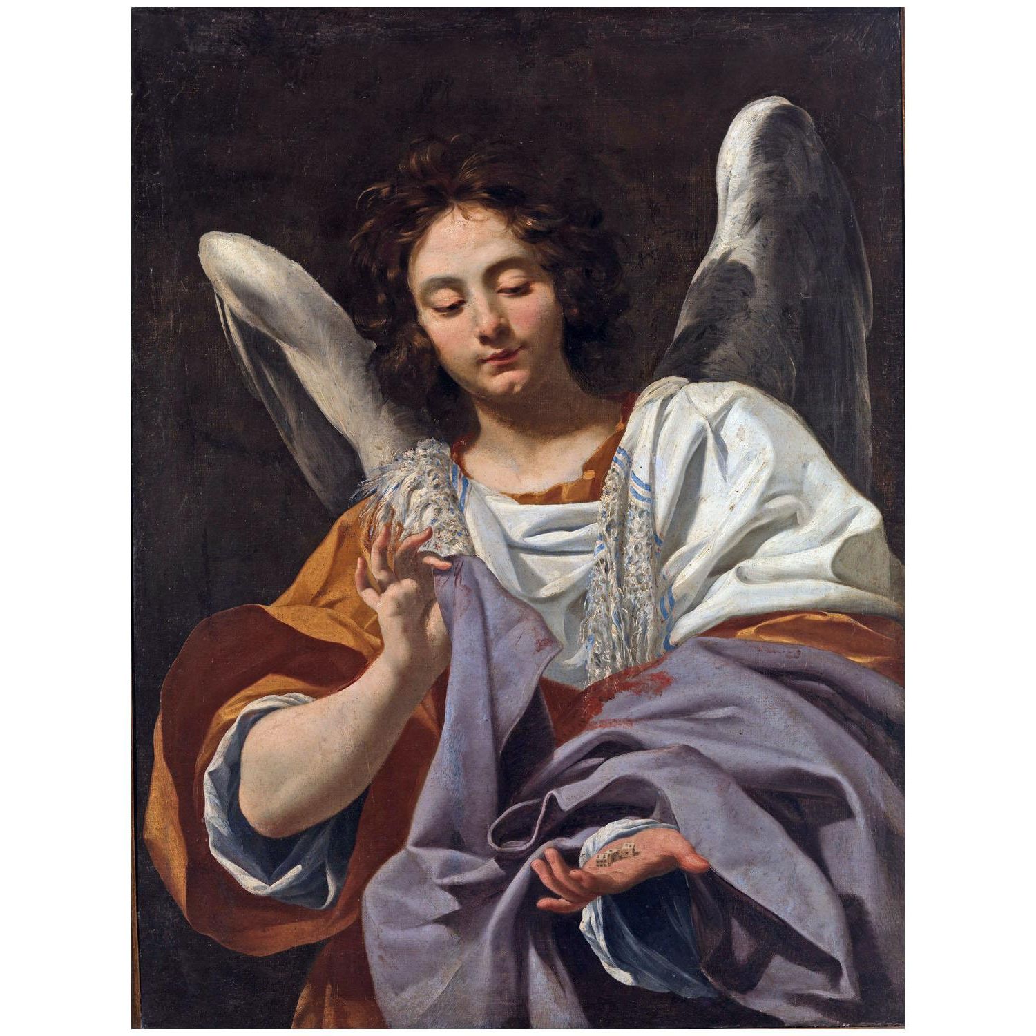 Simon Vouet. Ange avec dés et tunique. 1615-1620. Museo di Capodimonte Naples