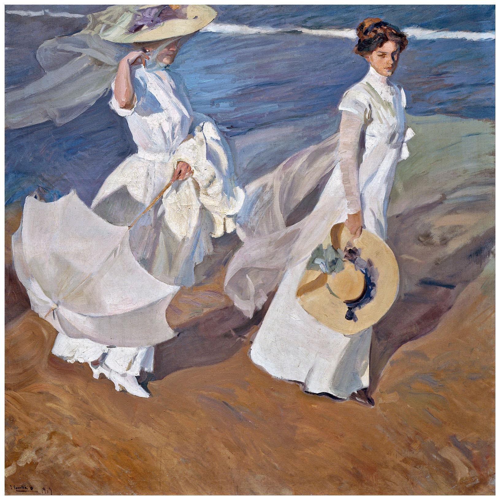 Joaquin Sorolla. Paseo a la orilla del mar. 1909. Museo Sorolla Madrid
