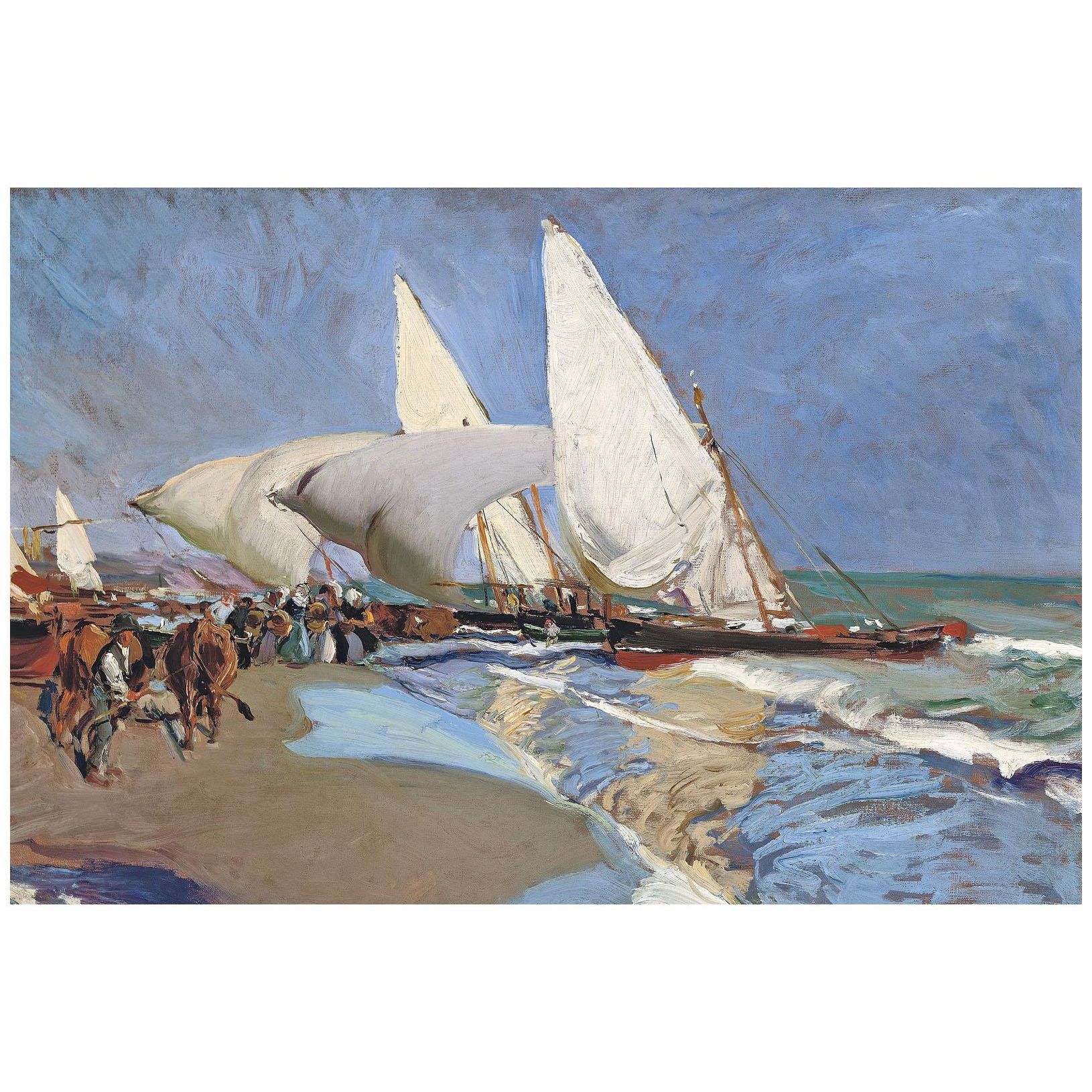 Joaquin Sorolla. La playa de Valencia. 1908. Private collection