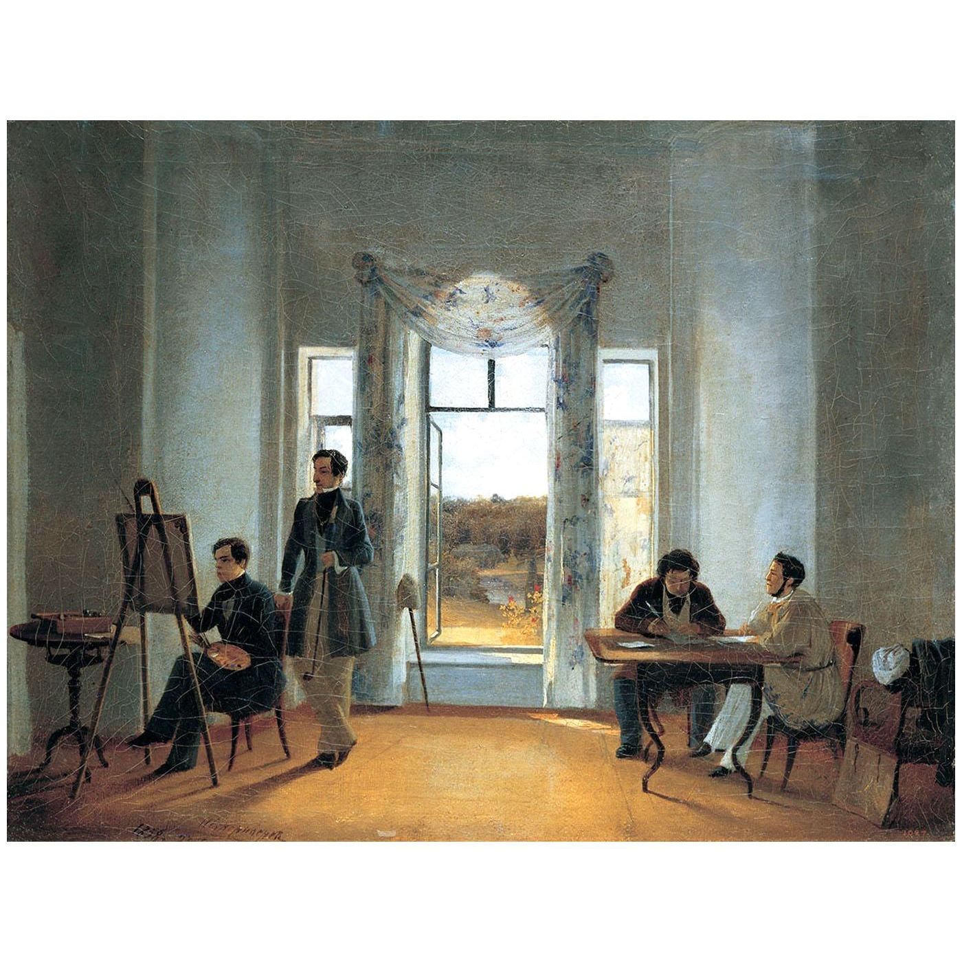 Василий Штернберг. Глинка в Качановке. 1838. Русский музей