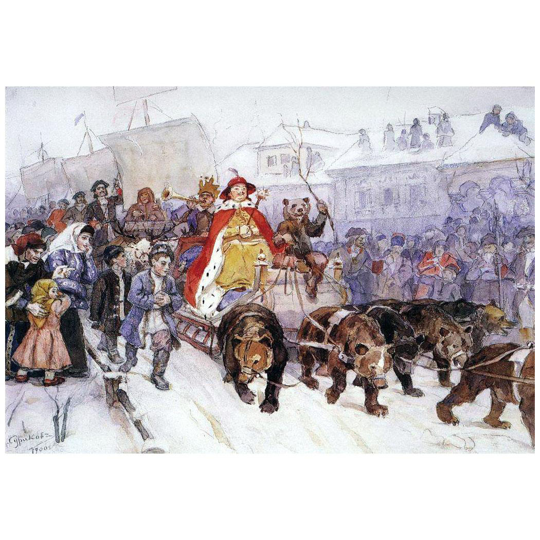 Василий Суриков. Большой маскарад в 1722 году в Москве. 1900