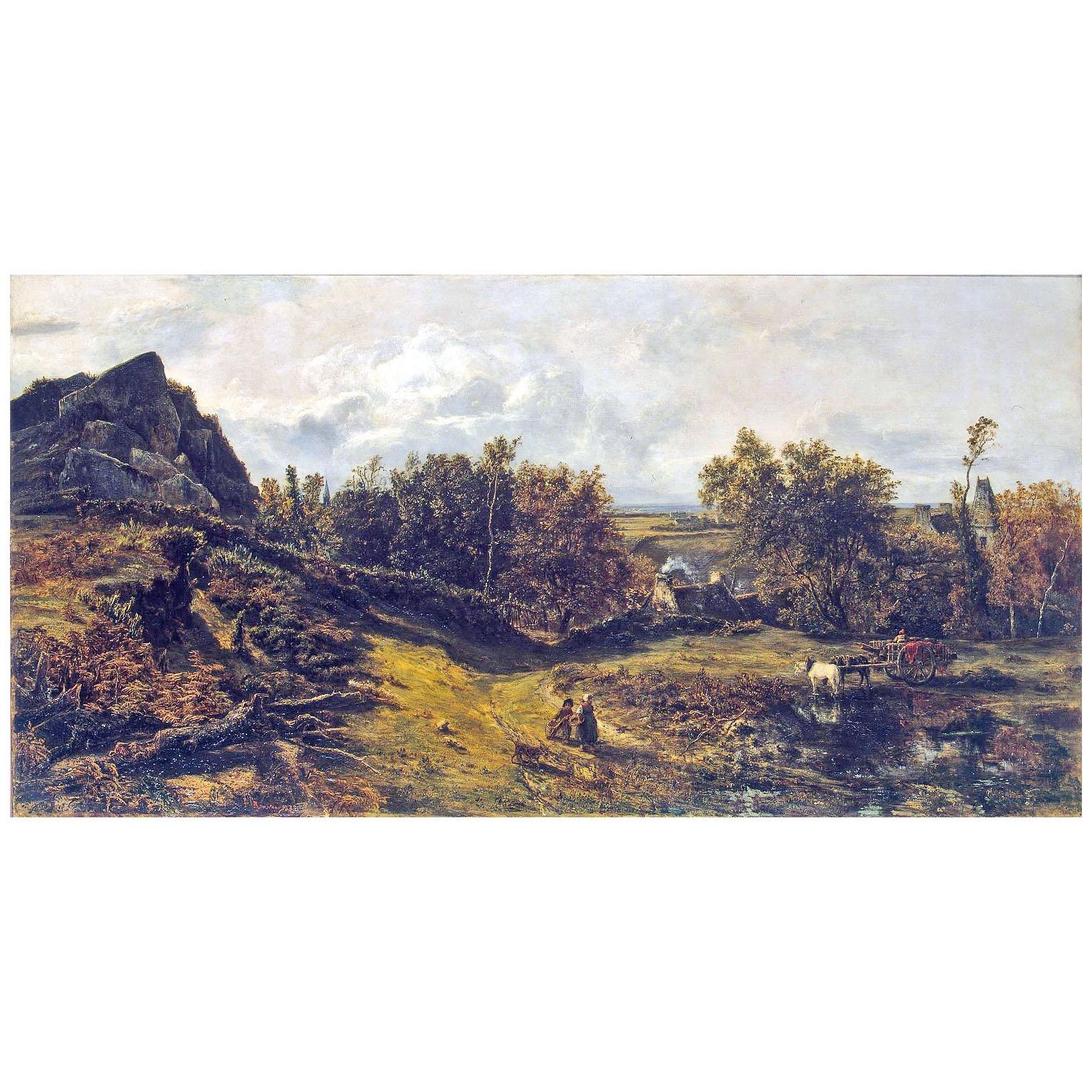 Theodore Rousseau. Vue près de Granville. 1833. Hermitage Museum