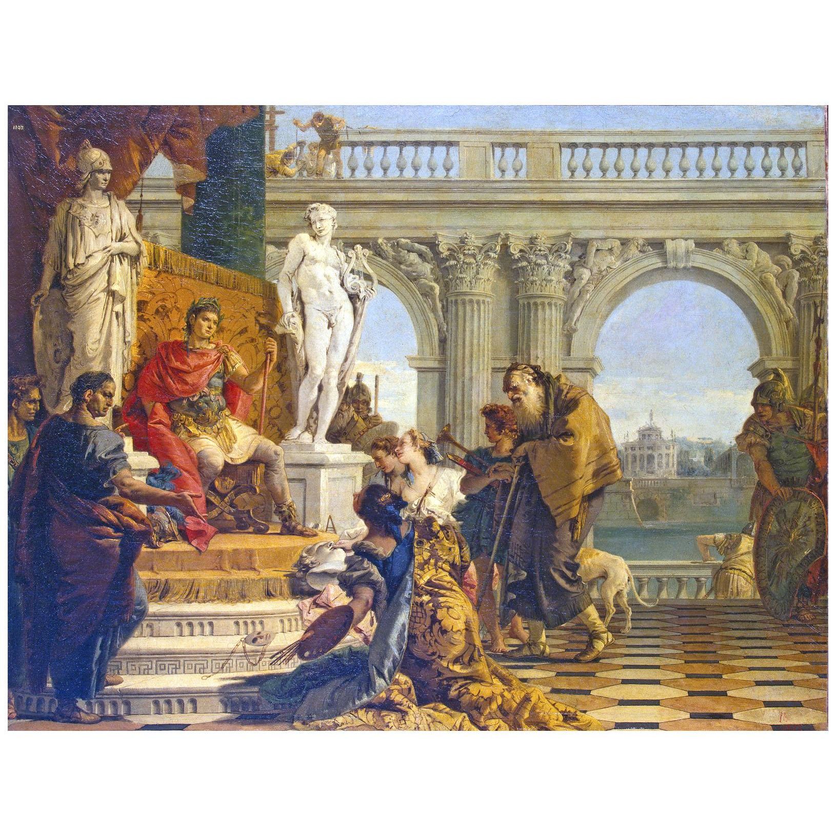 Giovanni Battista Tiepolo. Mecenate presenta le arti liberali. 1743. Hermitage