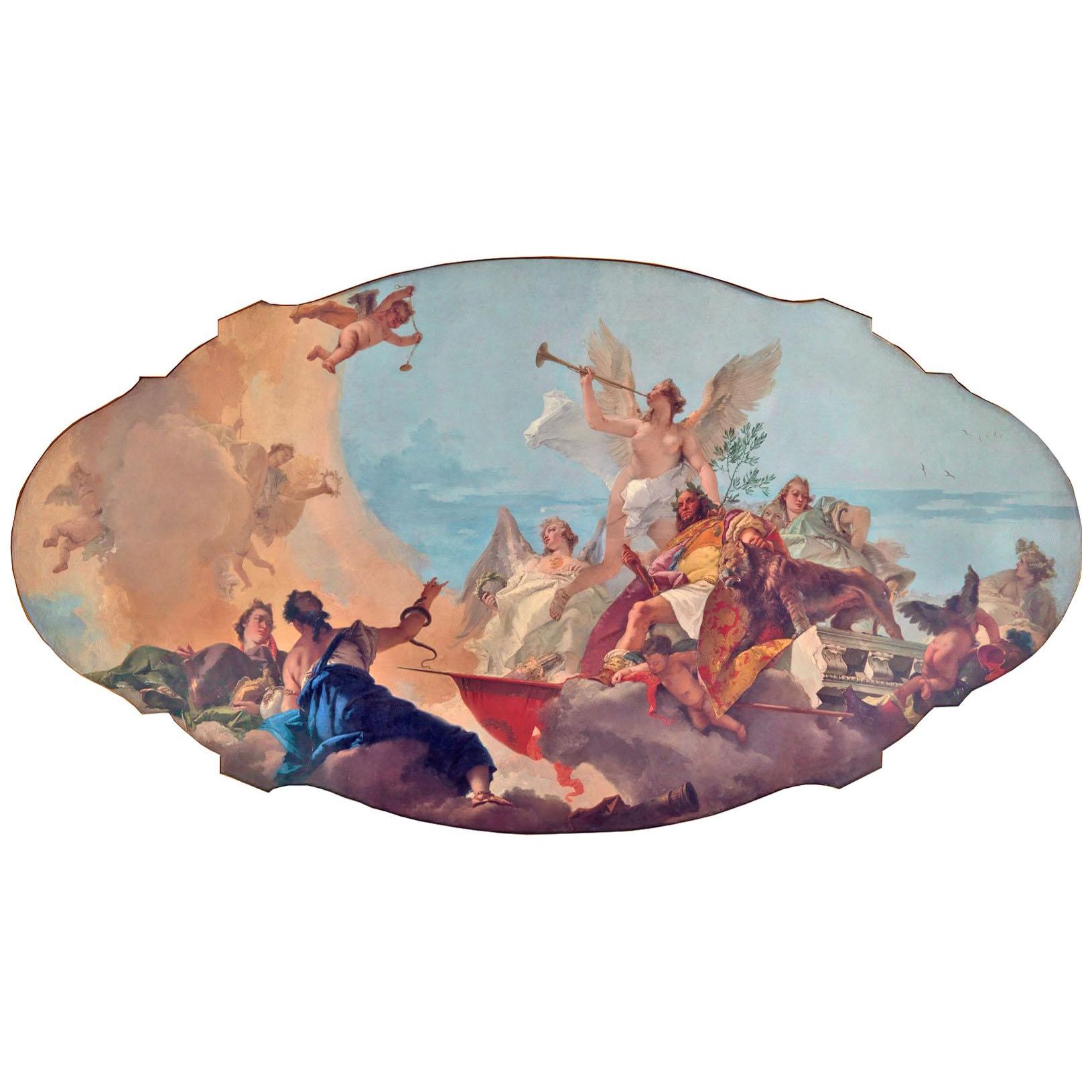 Giovanni Battista Tiepolo. Glorificazione della famiglia Barbaro. 1750. MET NY