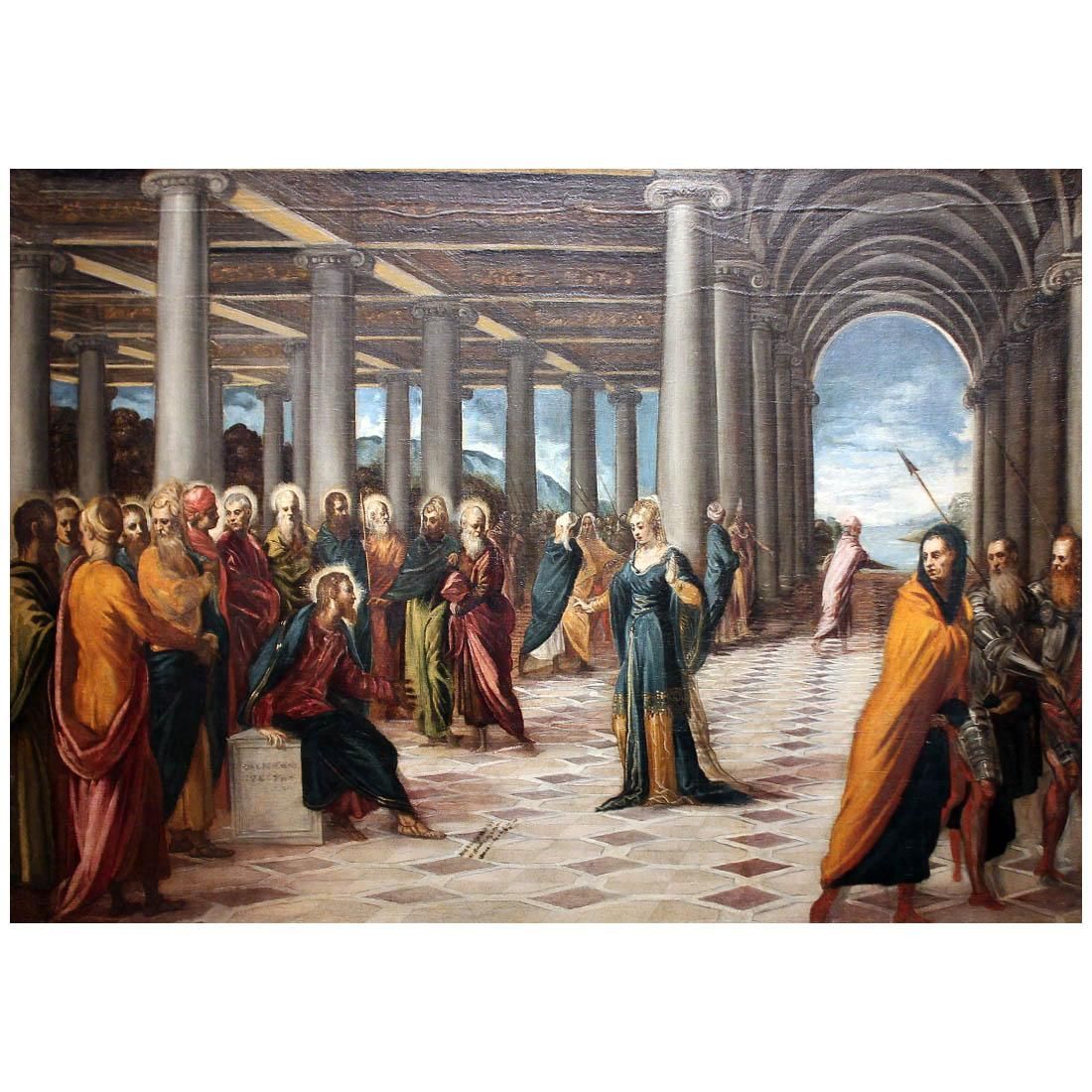 Tintoretto. Cristo e l’adultera. 1545-1548. Palazzo Barberini, Roma