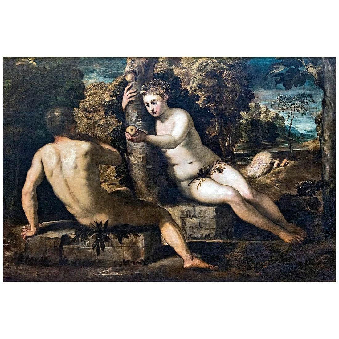 Tintoretto. Le Tentazione di Adamo ed Eva. 1550. Galleria dell’Academia, Venezia