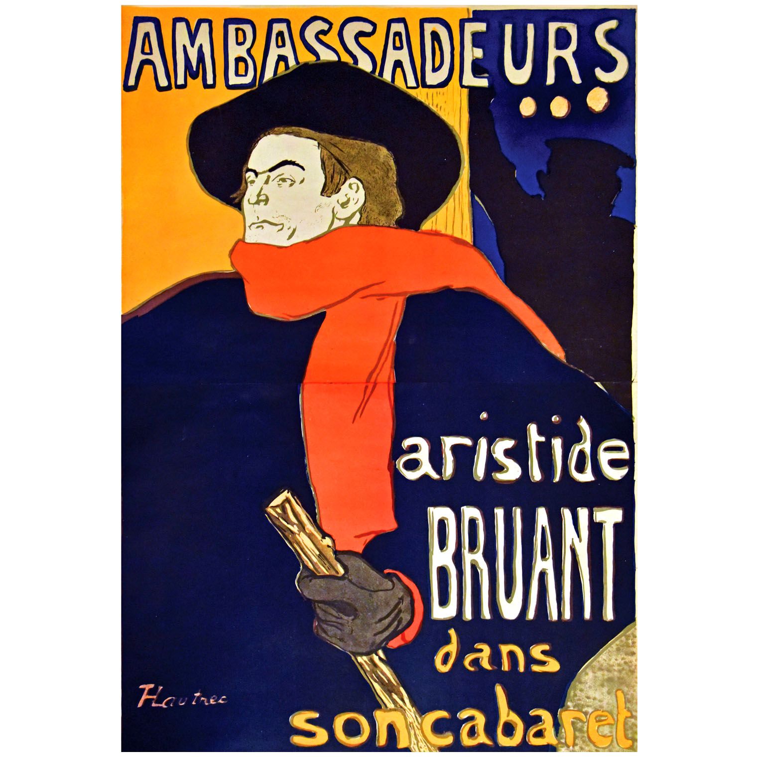 Henri de Toulouse-Lautrec. Ambassadeurs – Aristide Bruant. 1892. Musee Toulouse-Lautrec