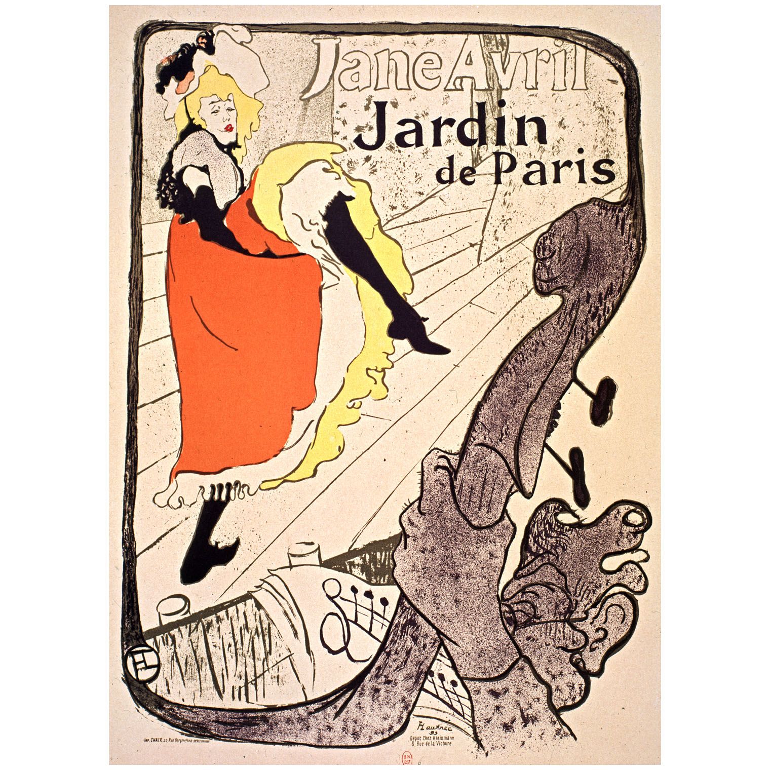 Henri de Toulouse-Lautrec. Jane Avril. Jardin de Paris. 1893. Musee Toulouse-Lautrec