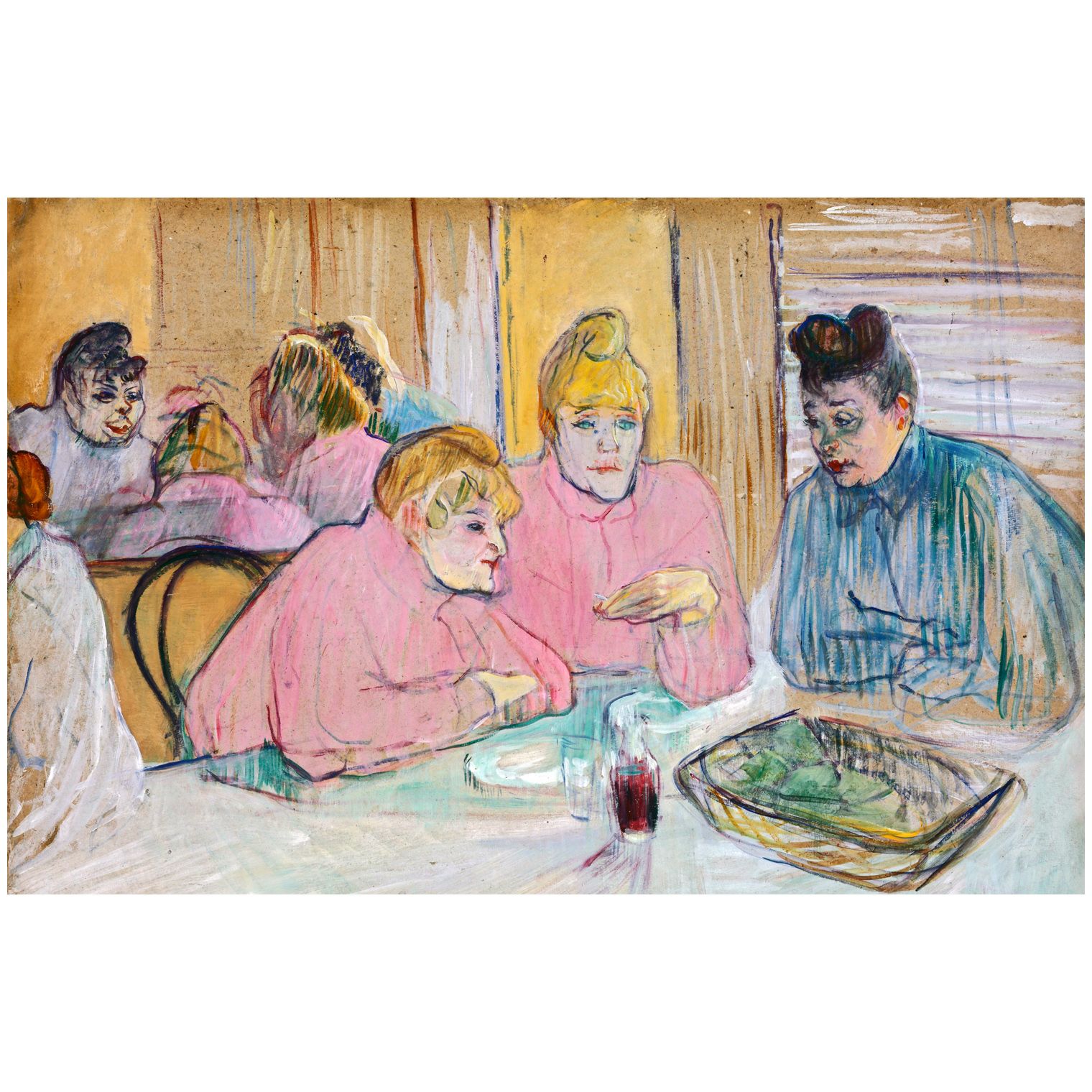 Henri de Toulouse-Lautrec. Ces Dames au réfectotie. 1893. Museum of Fine Arts, Budapest