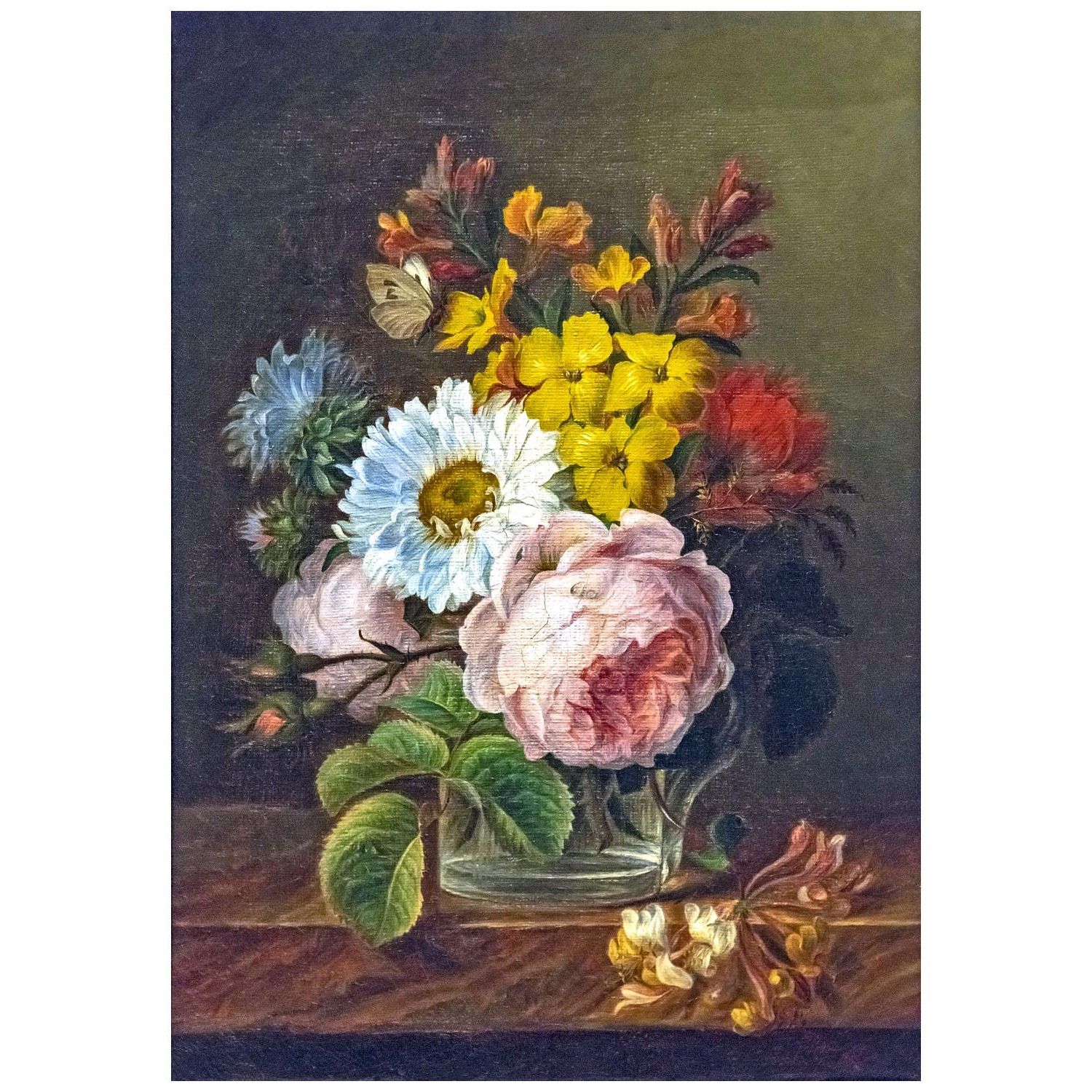 Anne Vallayer-Coster. Bouquet de fleurs dans un verre d'eau. 1780. MBA de Carcassonne