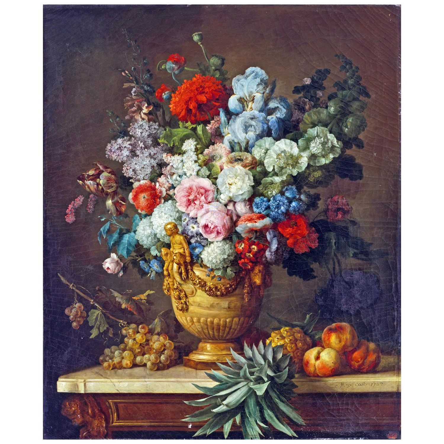 Anne Vallayer-Coster. Vase d’albâtre rempli de fleurs. 1783. NGA Washington