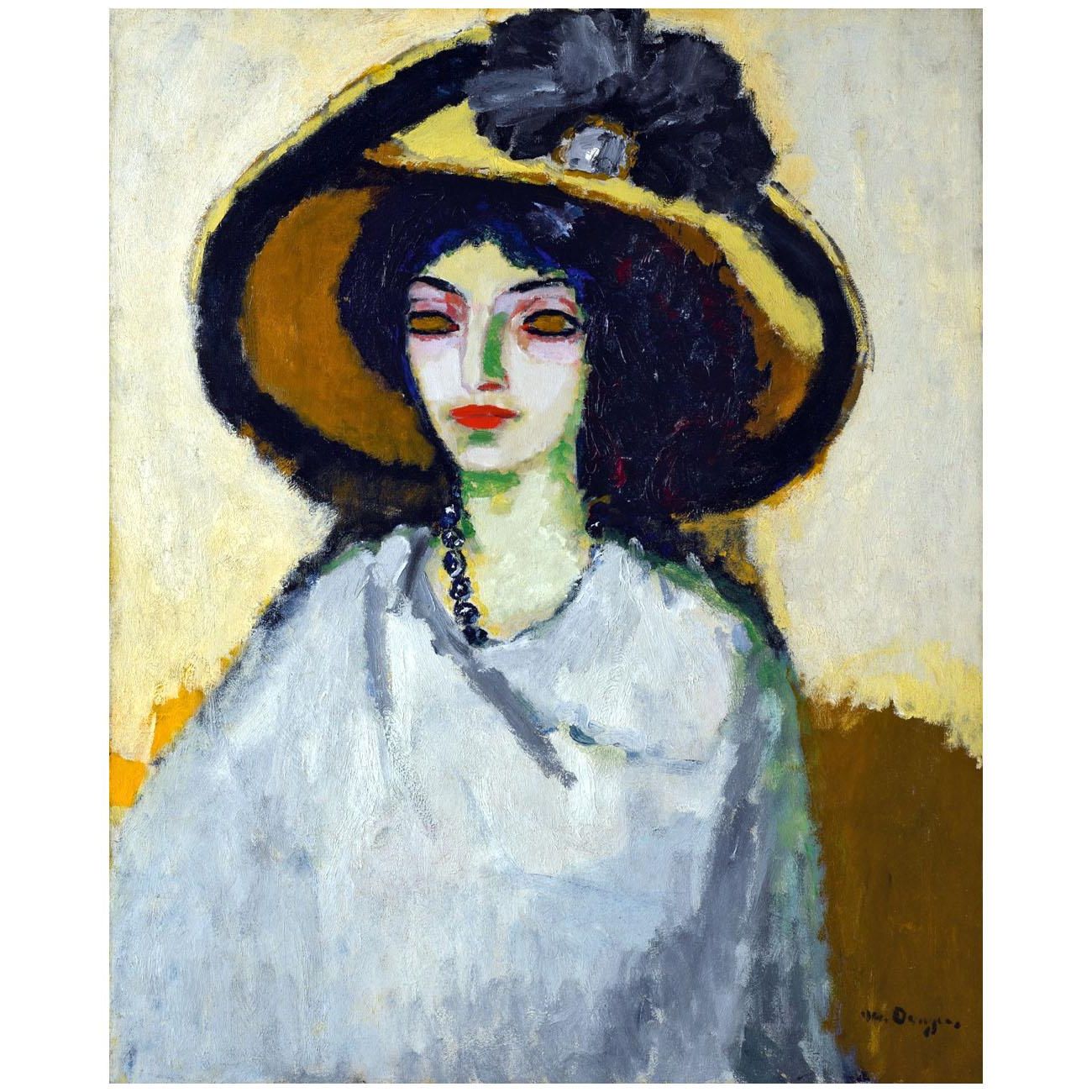 Kees van Dongen. Femme au grande chapeau. 1908. Private collection