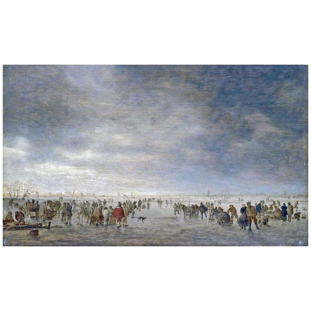 Jan van Goyen. Skaters. 1641. Hermitage, St-Petersburg