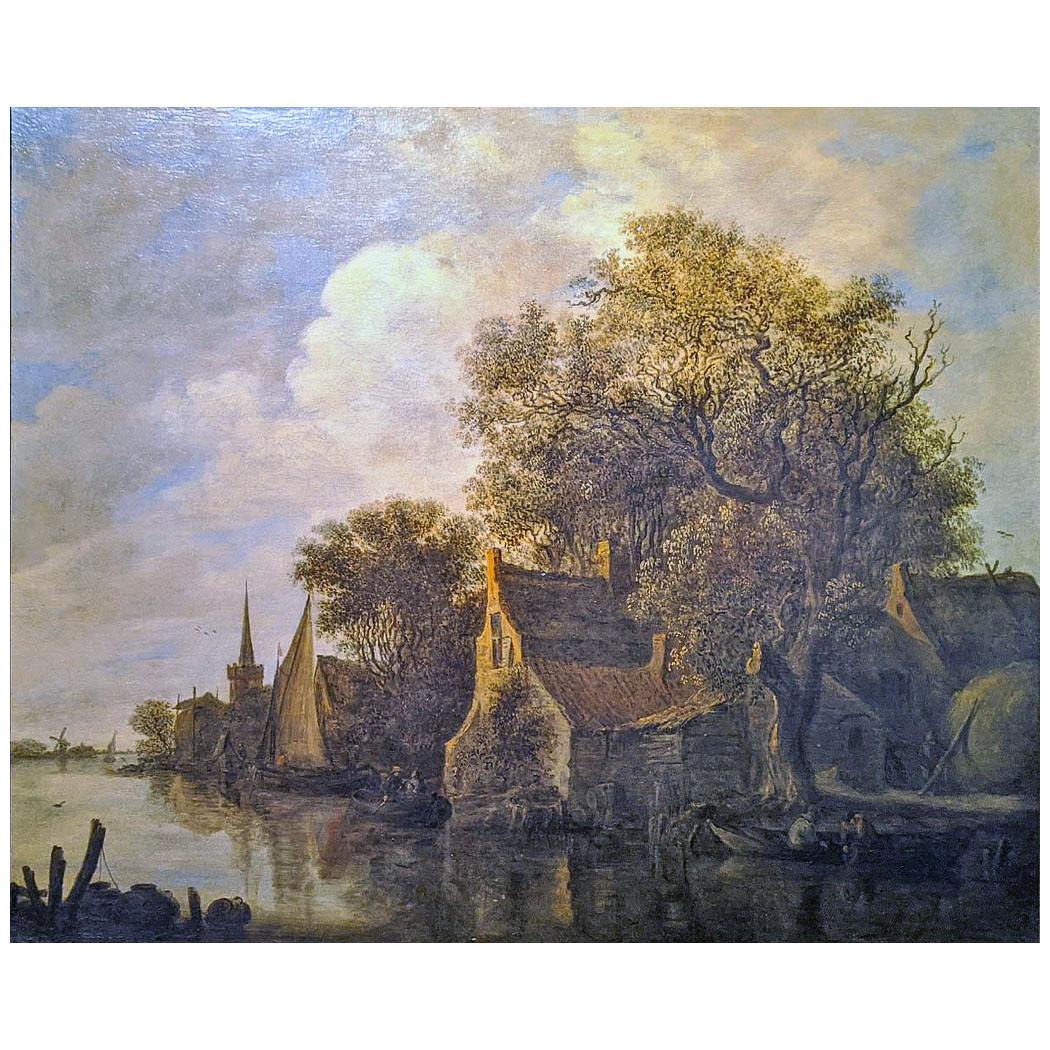 Jan van Goyen. River Landscape. 1654. Private Collection, Moscow