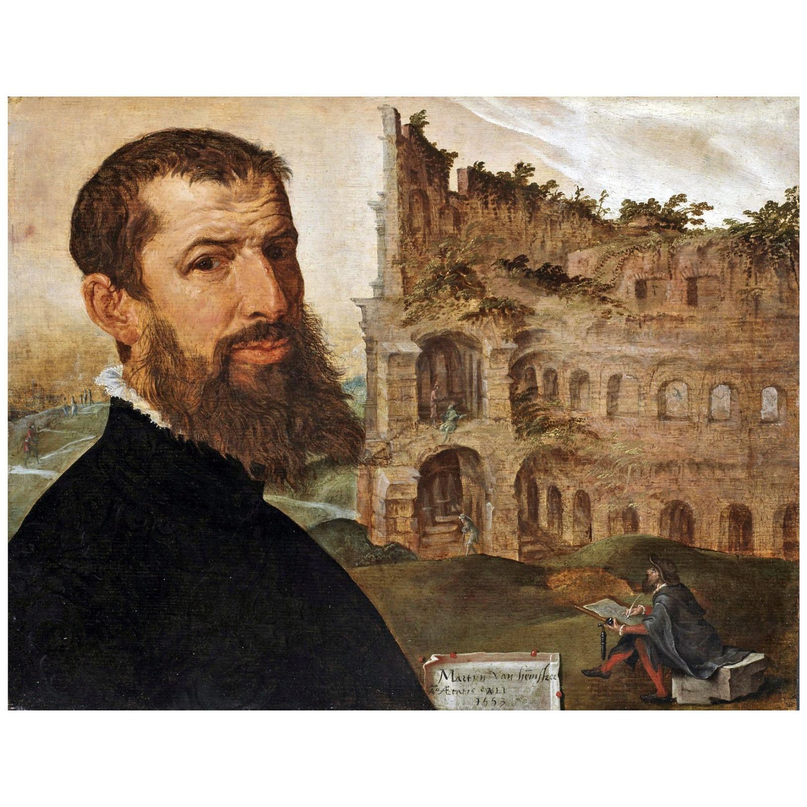 Maarten van Heemskerck. Self-portrait. 1553. Fritzwilliam Museum Cambridge