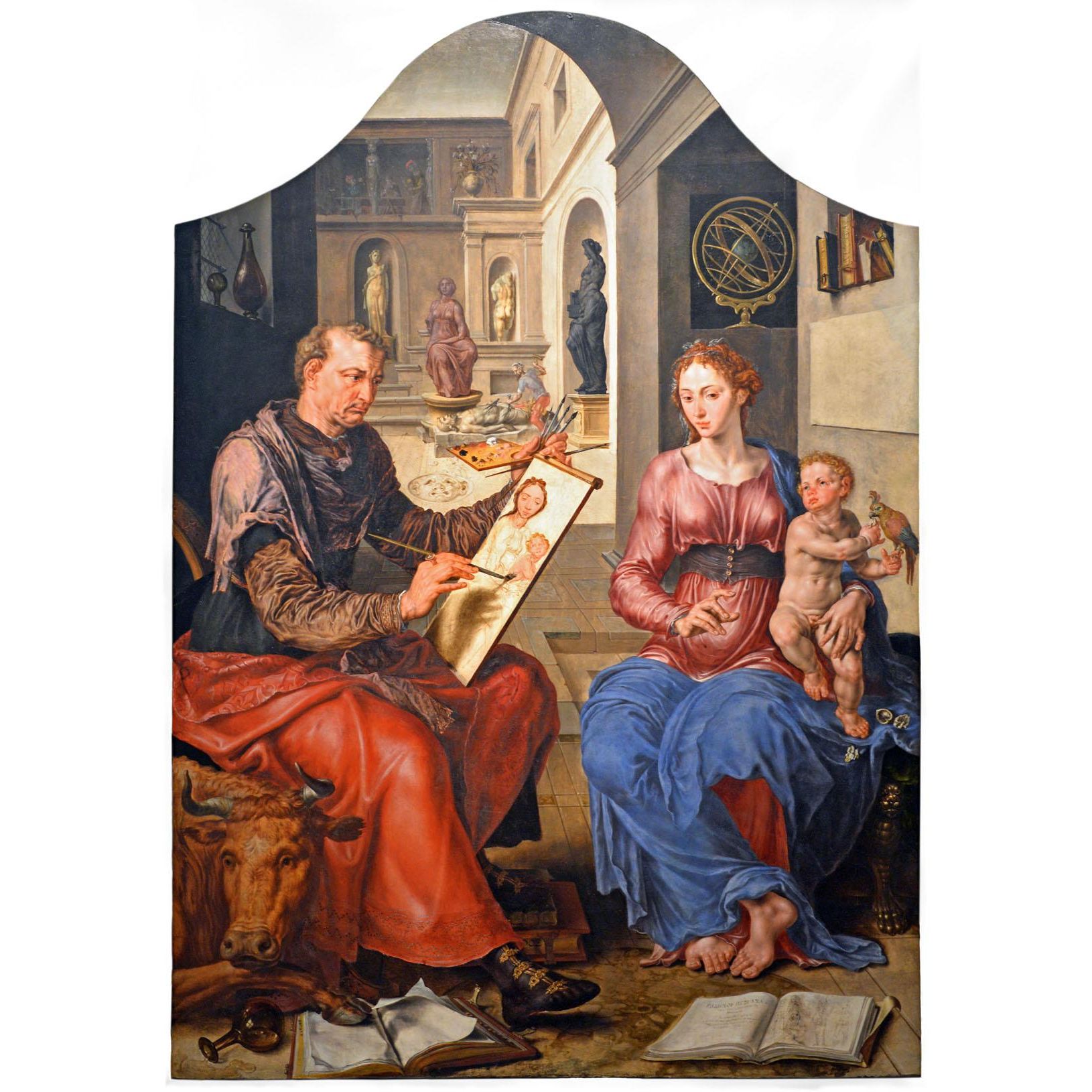 Maarten van Heemskerck. St Luke Painting the Virgin. 1550. MBA Rennes