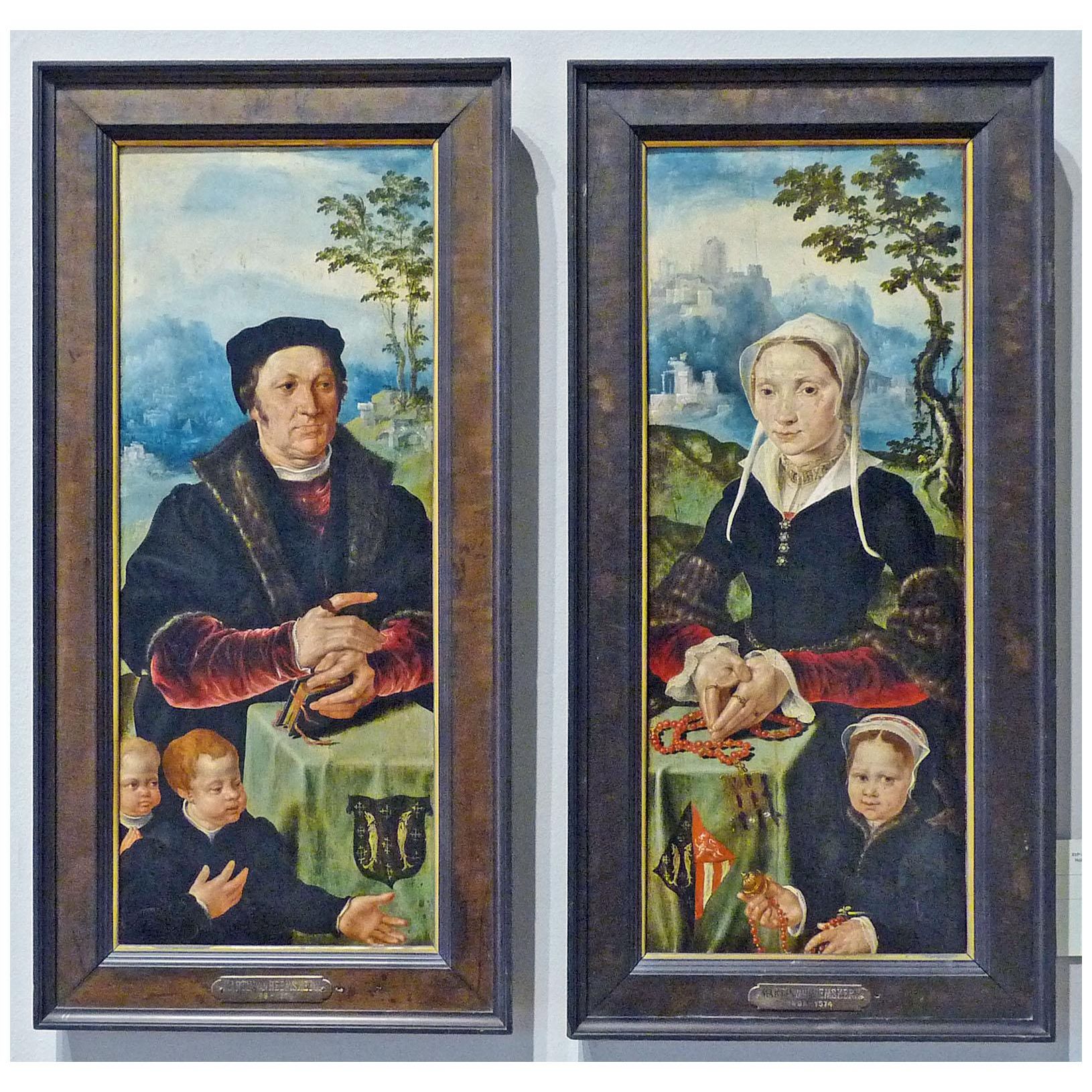 Maarten van Heemskerck. Donor’s portraits. Diptych. 1560. Palais Rohan MBA Strasbourg