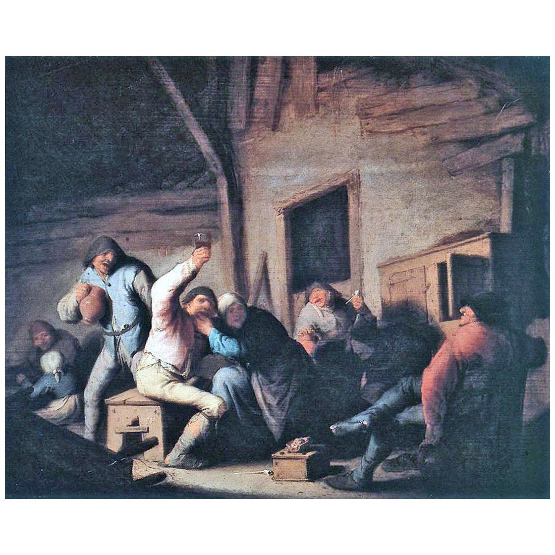 Adriaen van Ostade. Peasants in a Tavern. 1635. Alte Pinakothek Munchen