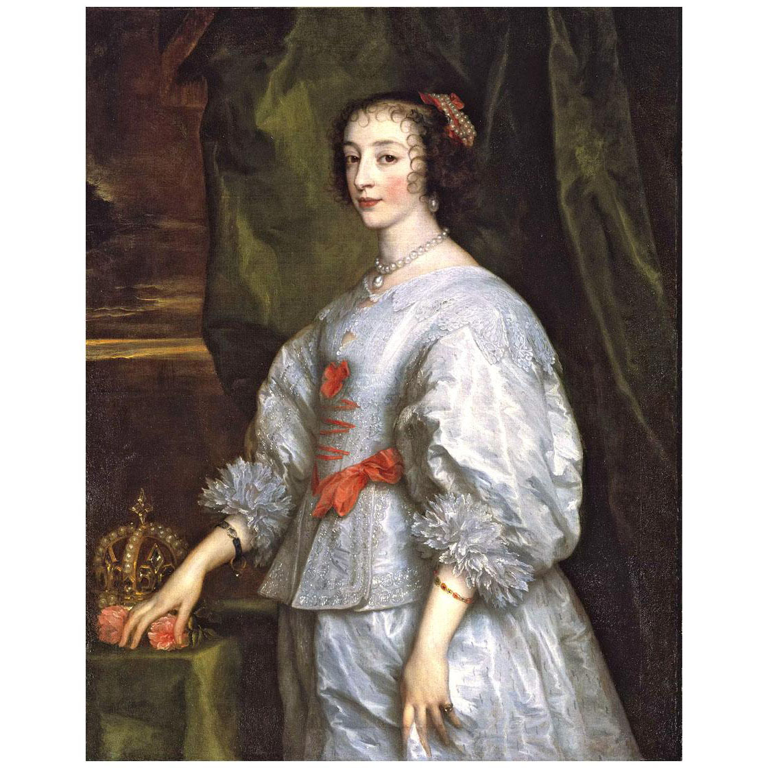 Anthony van Dyck. Queen Henrietta Maria. 1632. Windsor Castle London