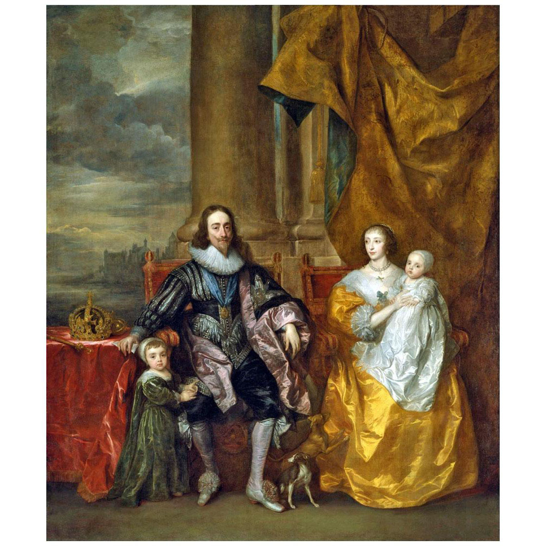 Anthony van Dyck. King Charles I Family. 1632. Windsor Castle London