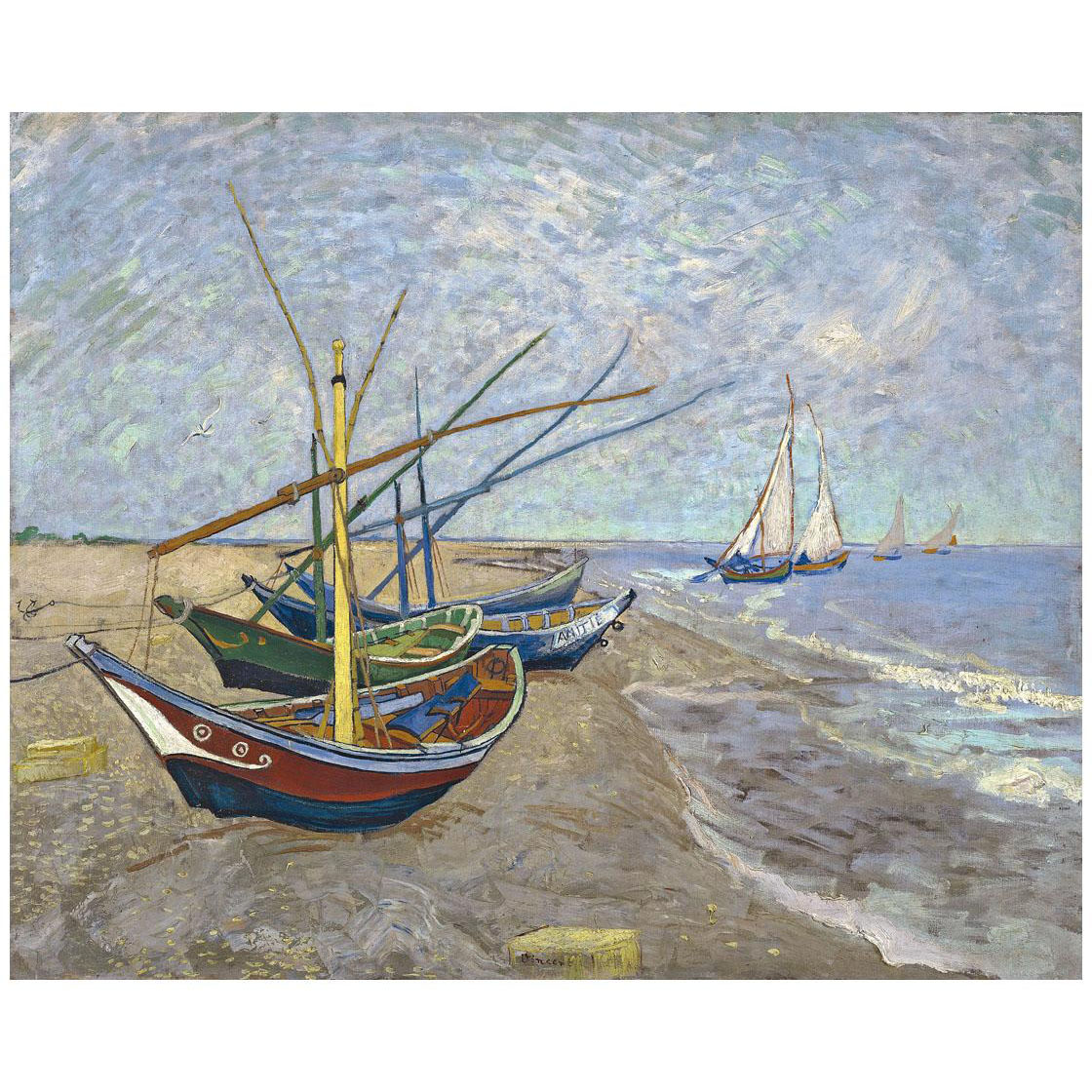 Vincent van Gogh. Fishing Boats in Saintes-Maries. 1888. Van Gogh Museum Amsterdam