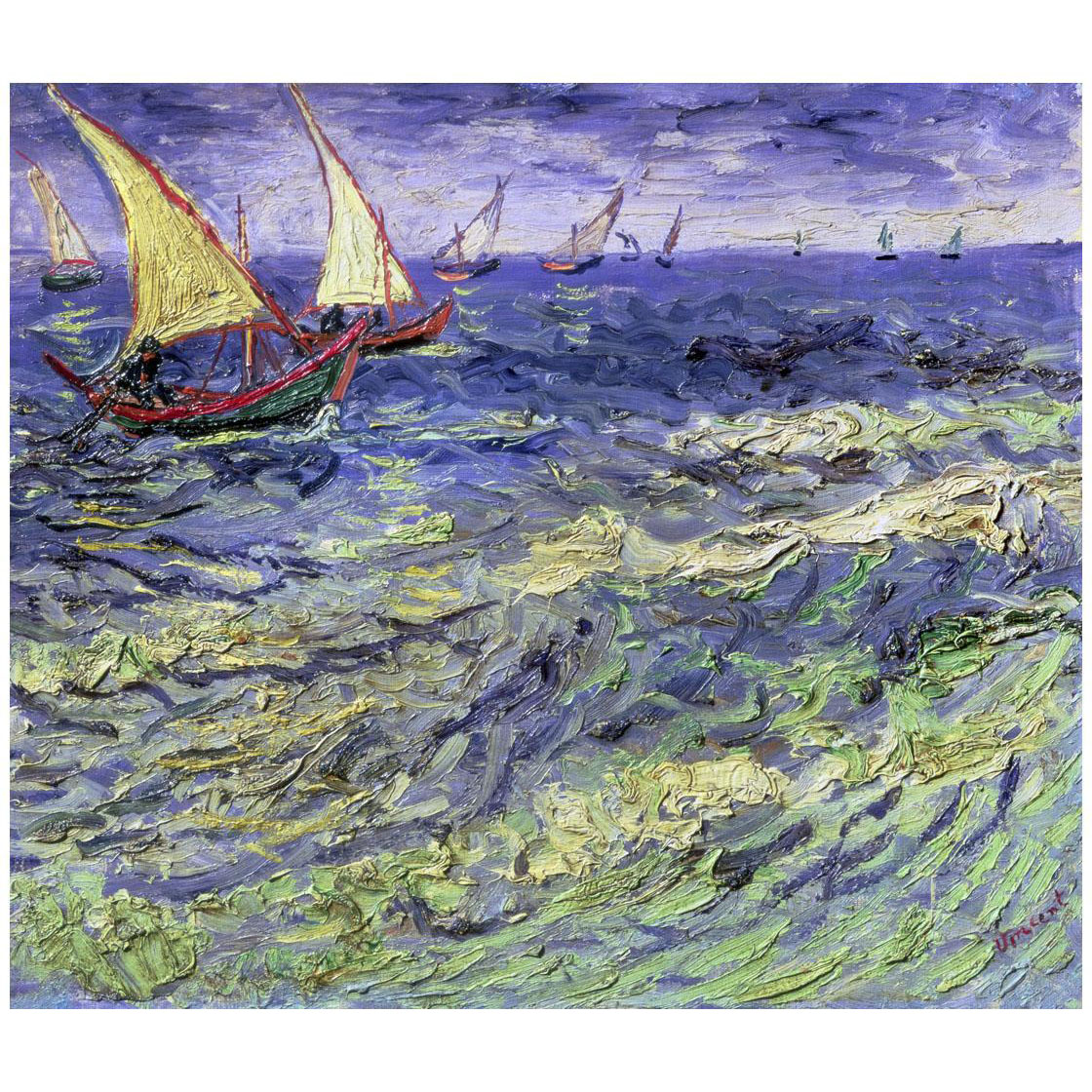Vincent van Gogh. Seascape at Saintes-Maries. 1888. Pushkin Museum Moscow