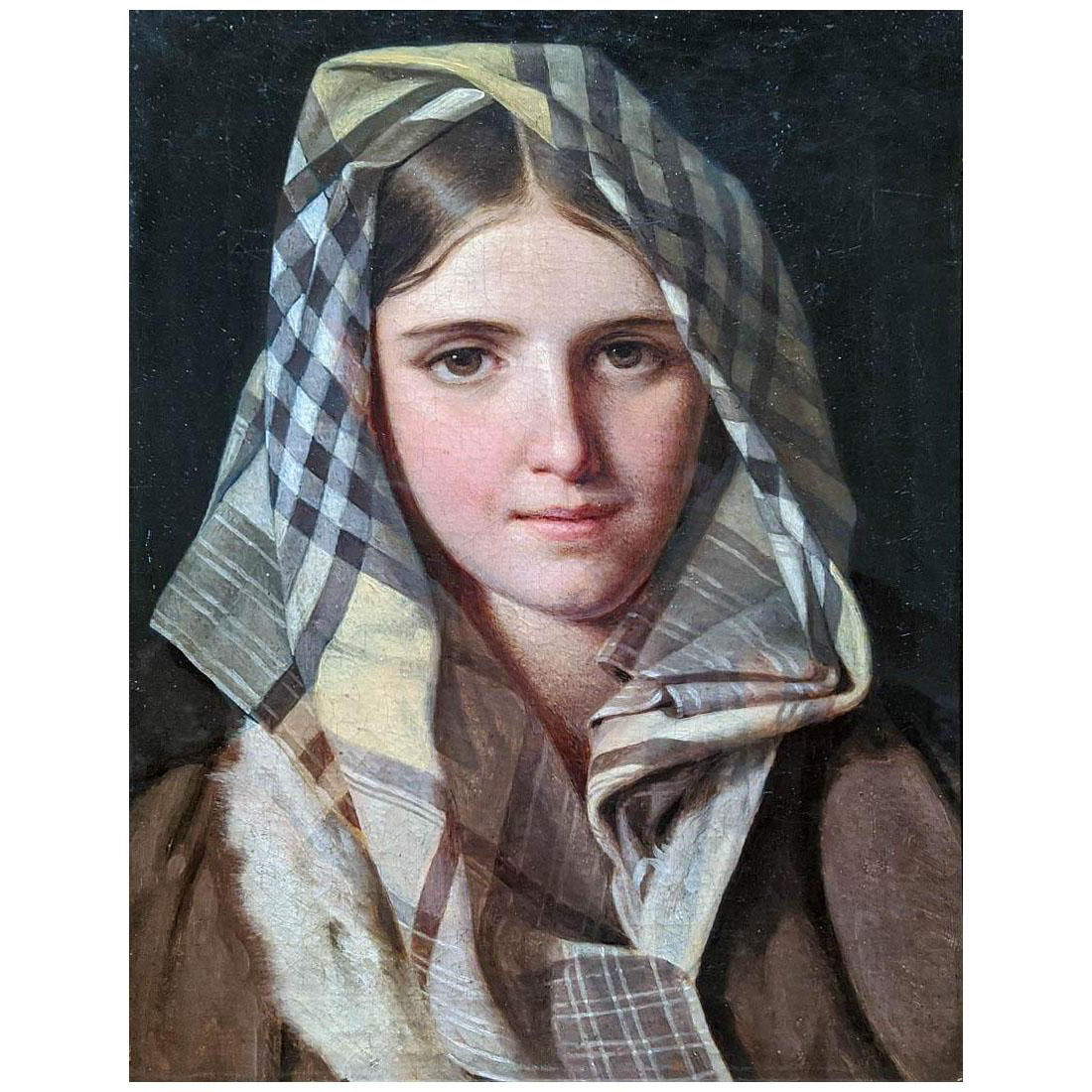 Алексей Венецианов. Девушка в платке. 1820-е. Русский музей