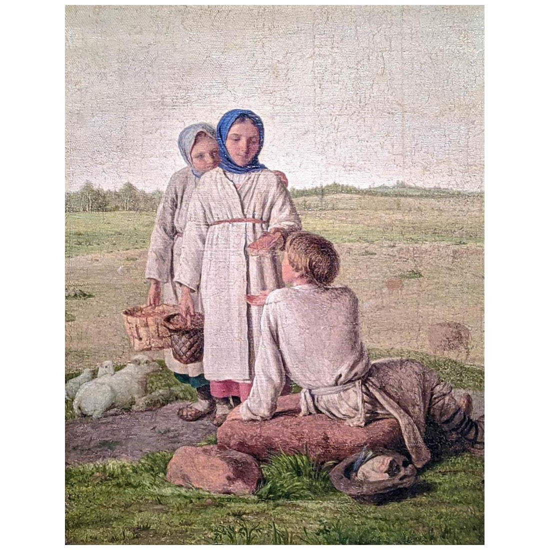 Алексей Венецианов. Крестьянские дети в поле. 1820-е. Русский музей