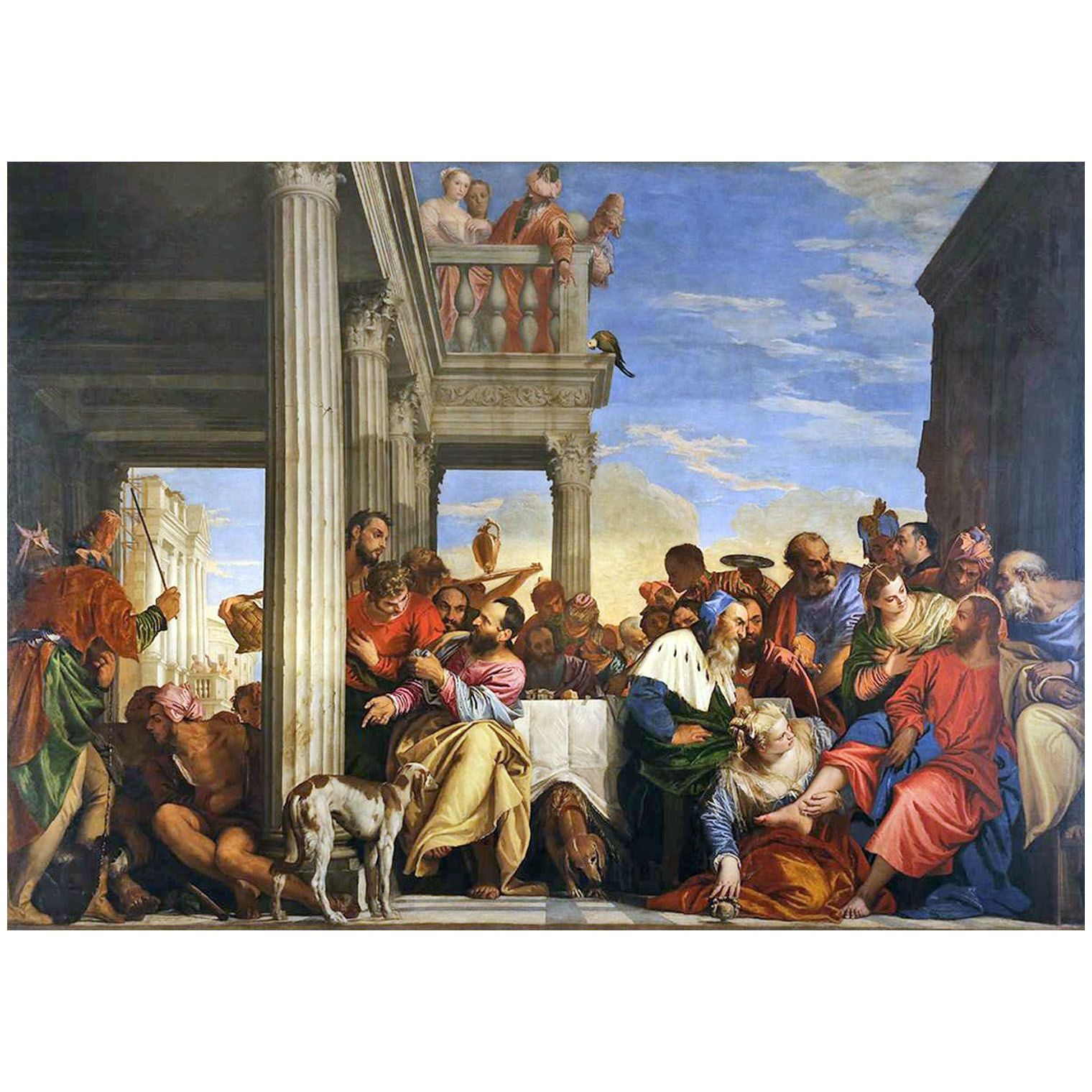 Paolo Veronese. Cena in casa di Simone. 1565. Galleria Sabauda Torino