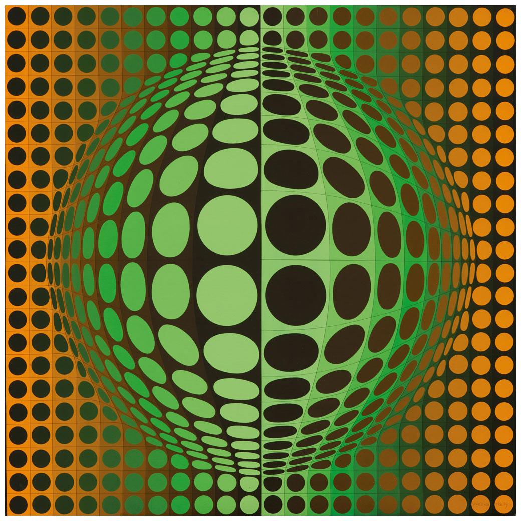 Victor Vasarely. Felteke. 1974. Private Collection