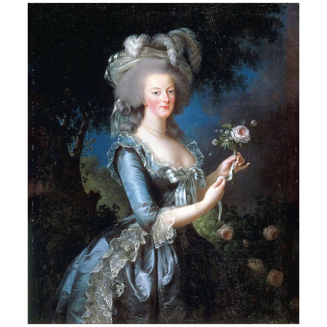 Elisabeth Vigee-Le Brun. Marie-Antoinette. A la Rose. 1783. Chateau de Versailles