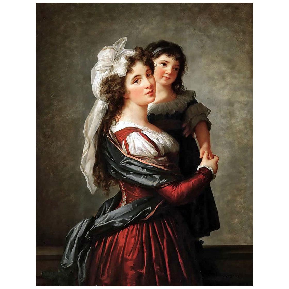 Elisabeth Vigee-Le Brun. Madame Rousseau et sa fille. 1789. Louvre Paris