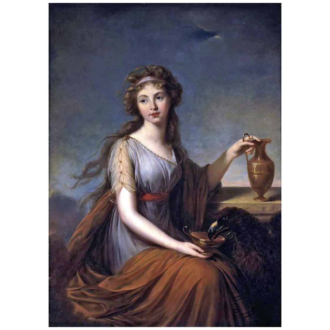 Elisabeth Vigee-Le Brun. Anna Pitt dans le role de Hebe. 1792. Hermitage St-Petresburg