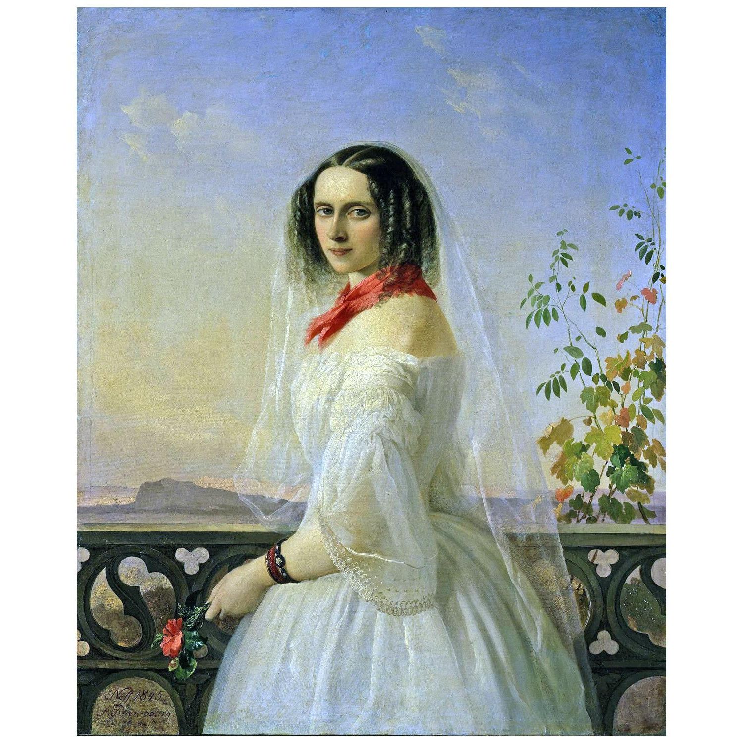 Тимофей Нефф. Портрет неизвестной женщины. 1845. Эрмитаж