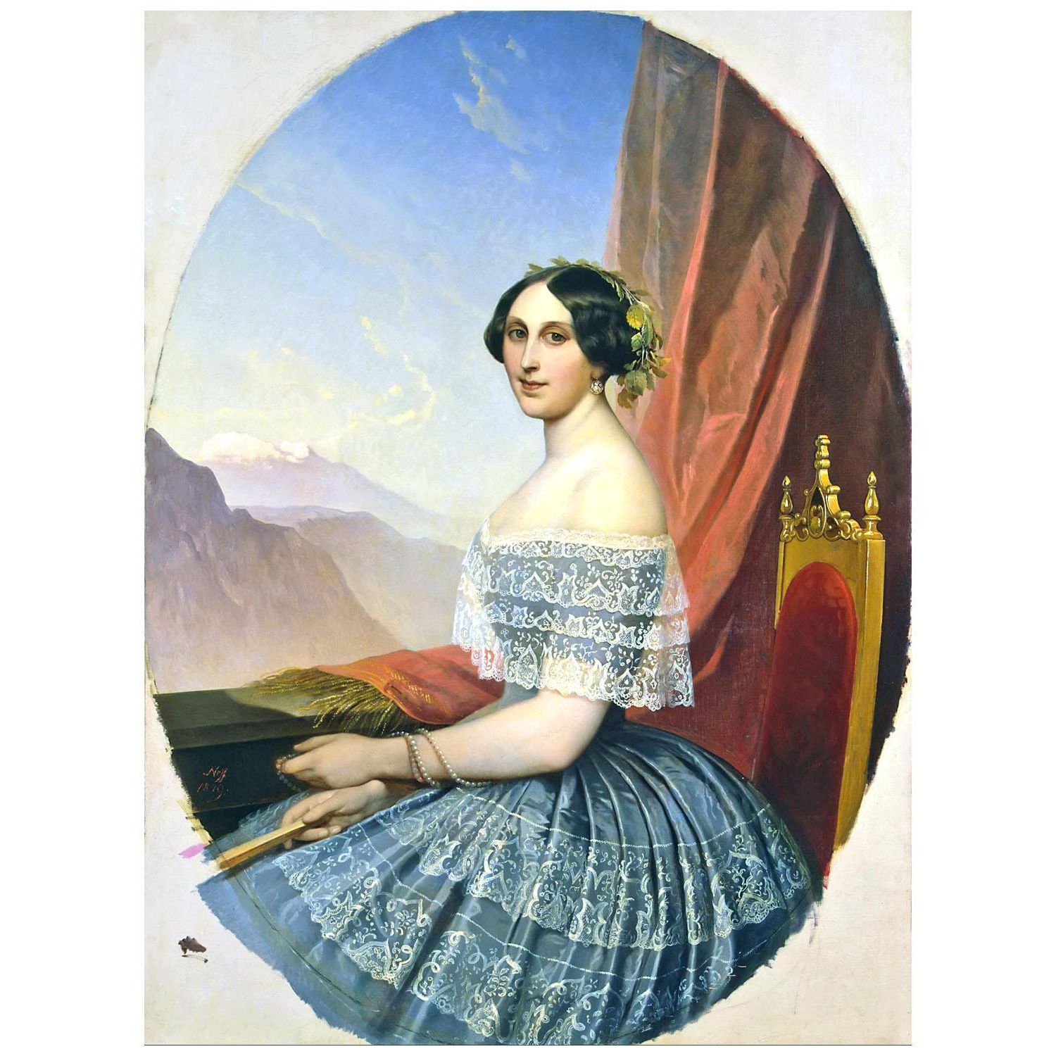 Тимофей Нефф. Портрет молодой женщины. 1849. Эрмитаж