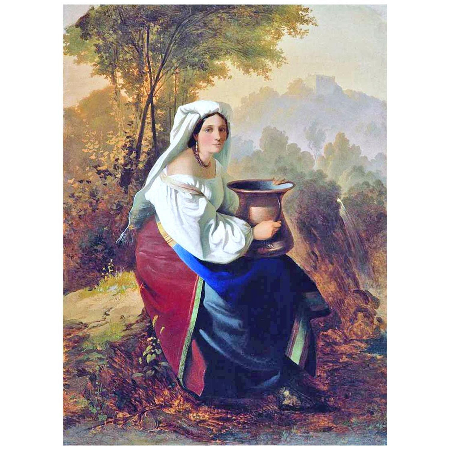 Тимофей Нефф. Женщина с кувшином. 1855. Русский музей