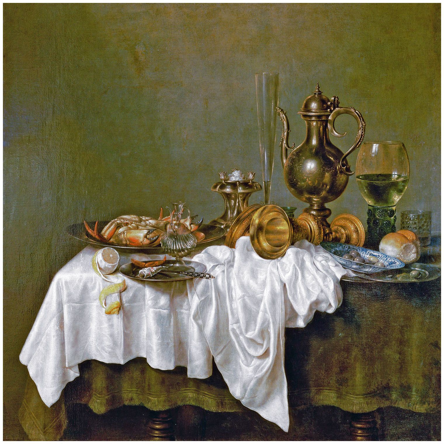 Willem Claesz Heda. Breakfast with a Crab. 1648. Hermitage St Petersburg