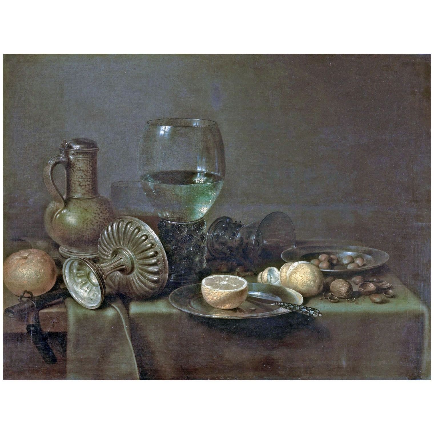 Willem Claesz Heda. Still-Life with Beer Pitcher and Orange. 1633. Prado Madrid