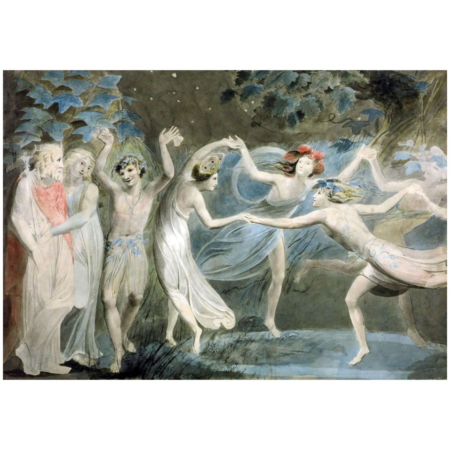 William Blake. Oberon, Titania and Puck with Fairies Dancing. 1786. Tate Britain