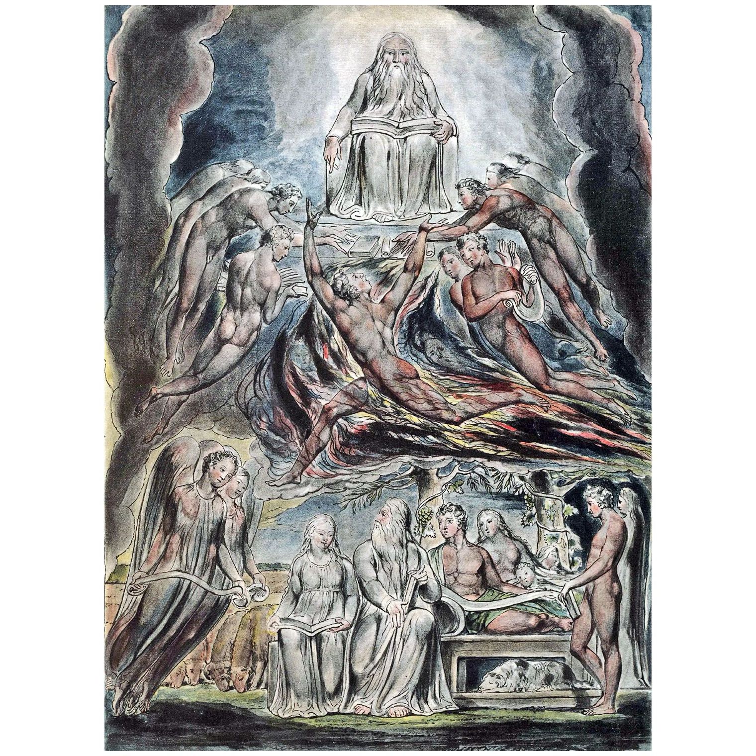 William Blake. Satan before the Throne of God, The Book of Job. 1821. New York Public Library