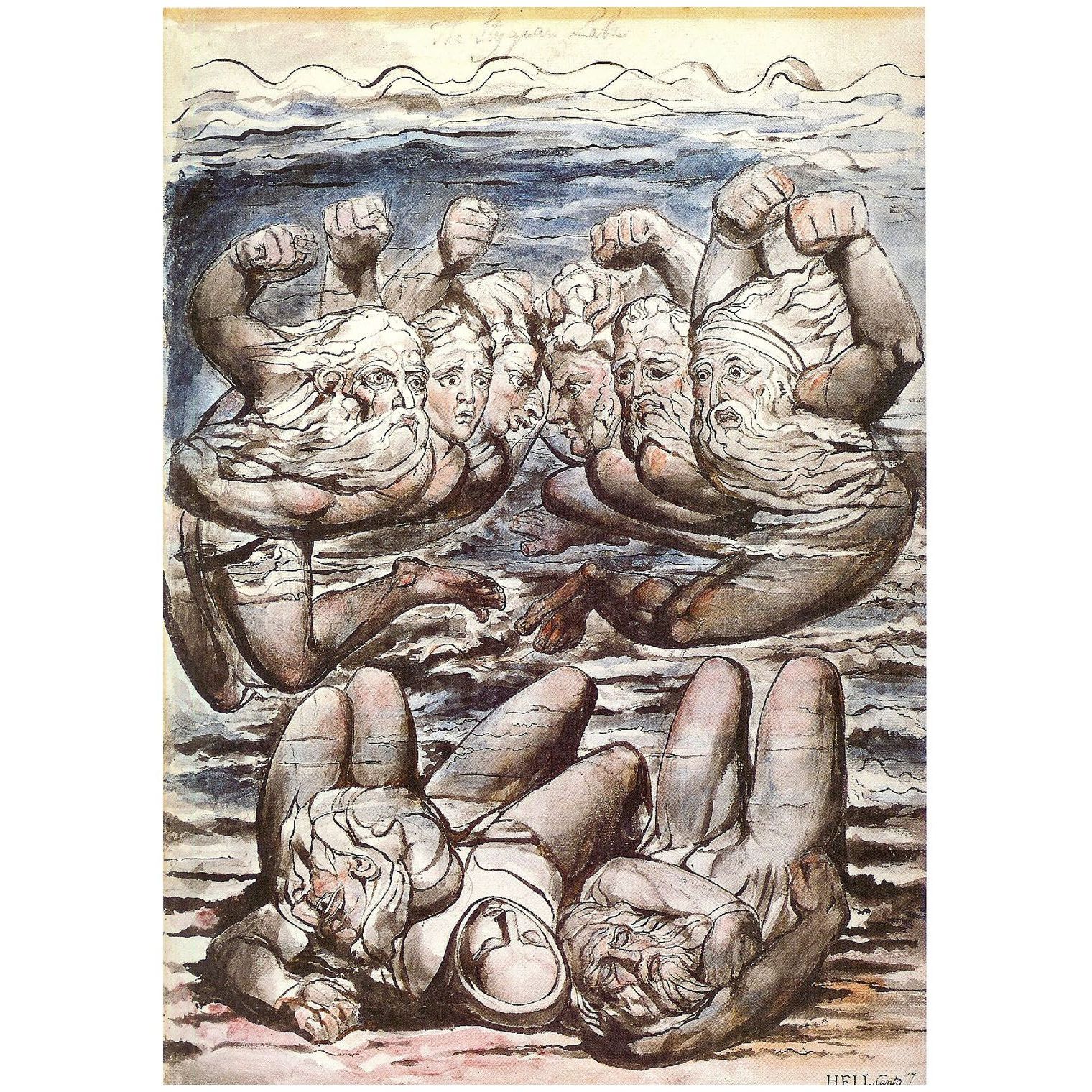 William Blake. Divine Comedy, Inferno, Canto VII. 1824-1827. NVG Melbourne