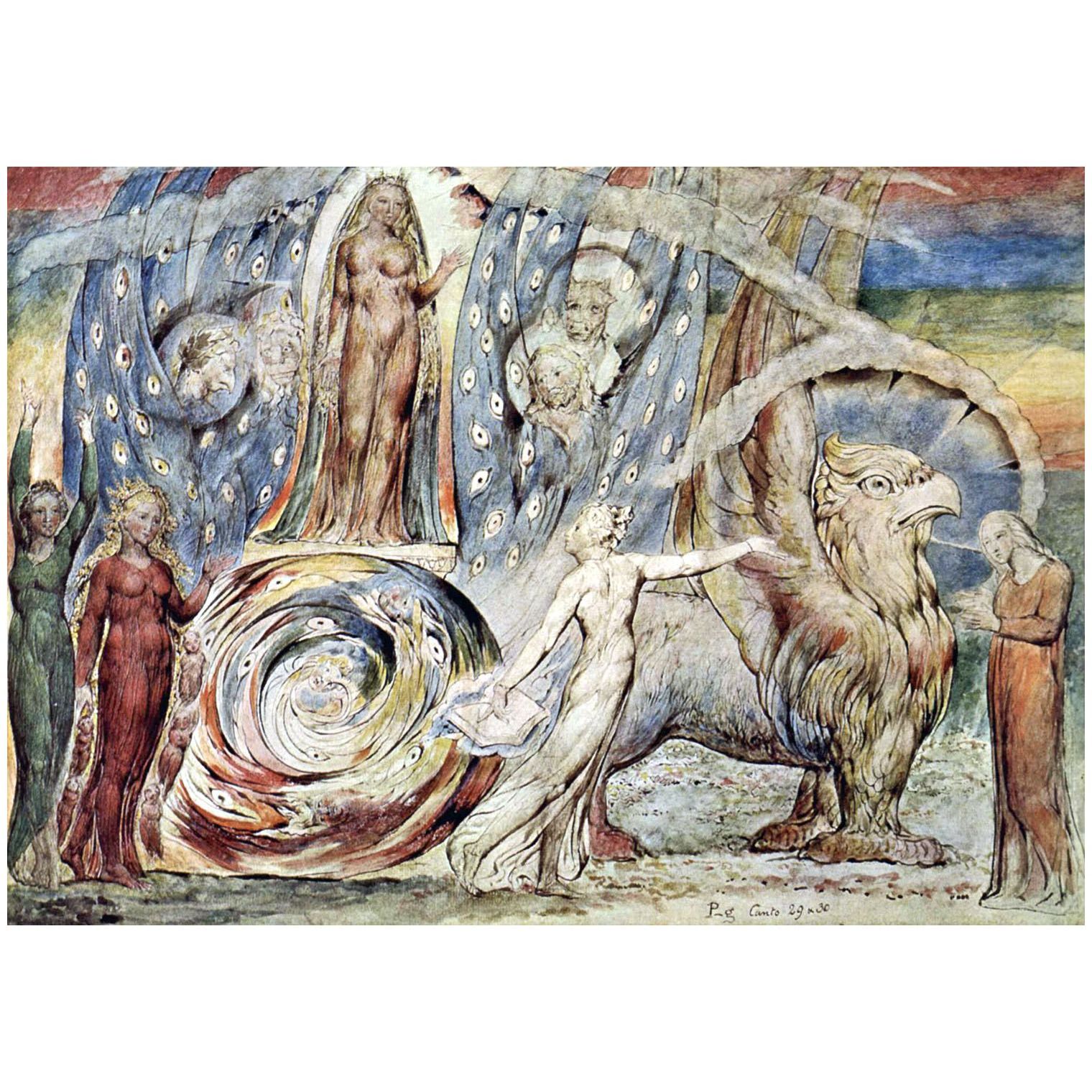 William Blake. Divine Comedy, Purgatorio, Canto XXX. 1824-1827. British Museum