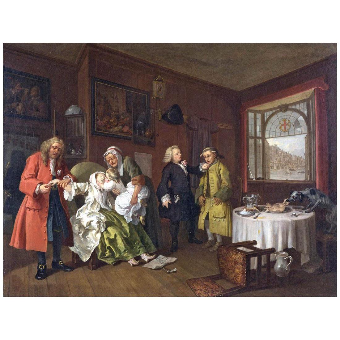 William Hogarth. Marriage A-la-Mode #4. The Toilette. 1743. National Gallery, London