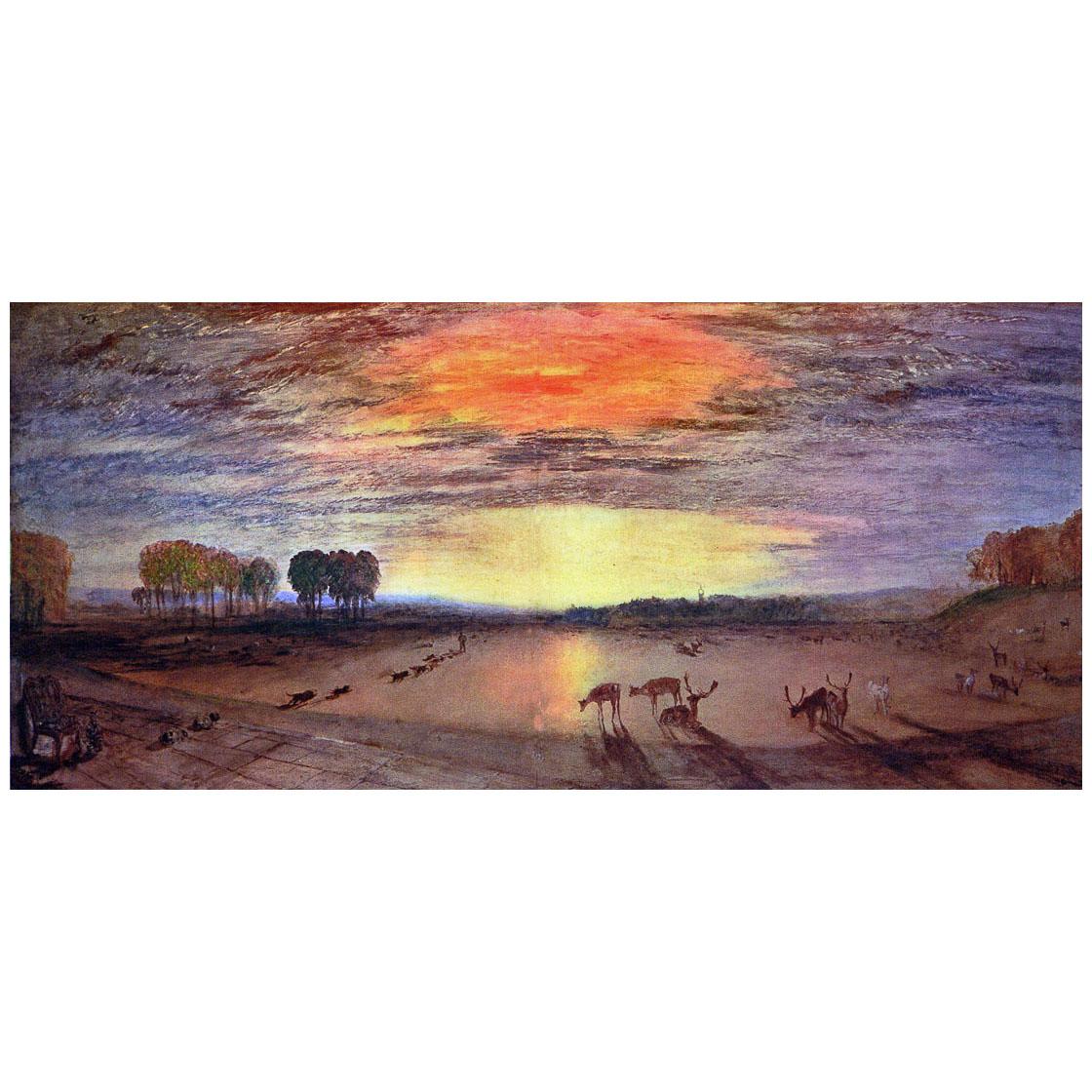 William Turner. Sunset in the Petworth Park. 1830. Tate Britain